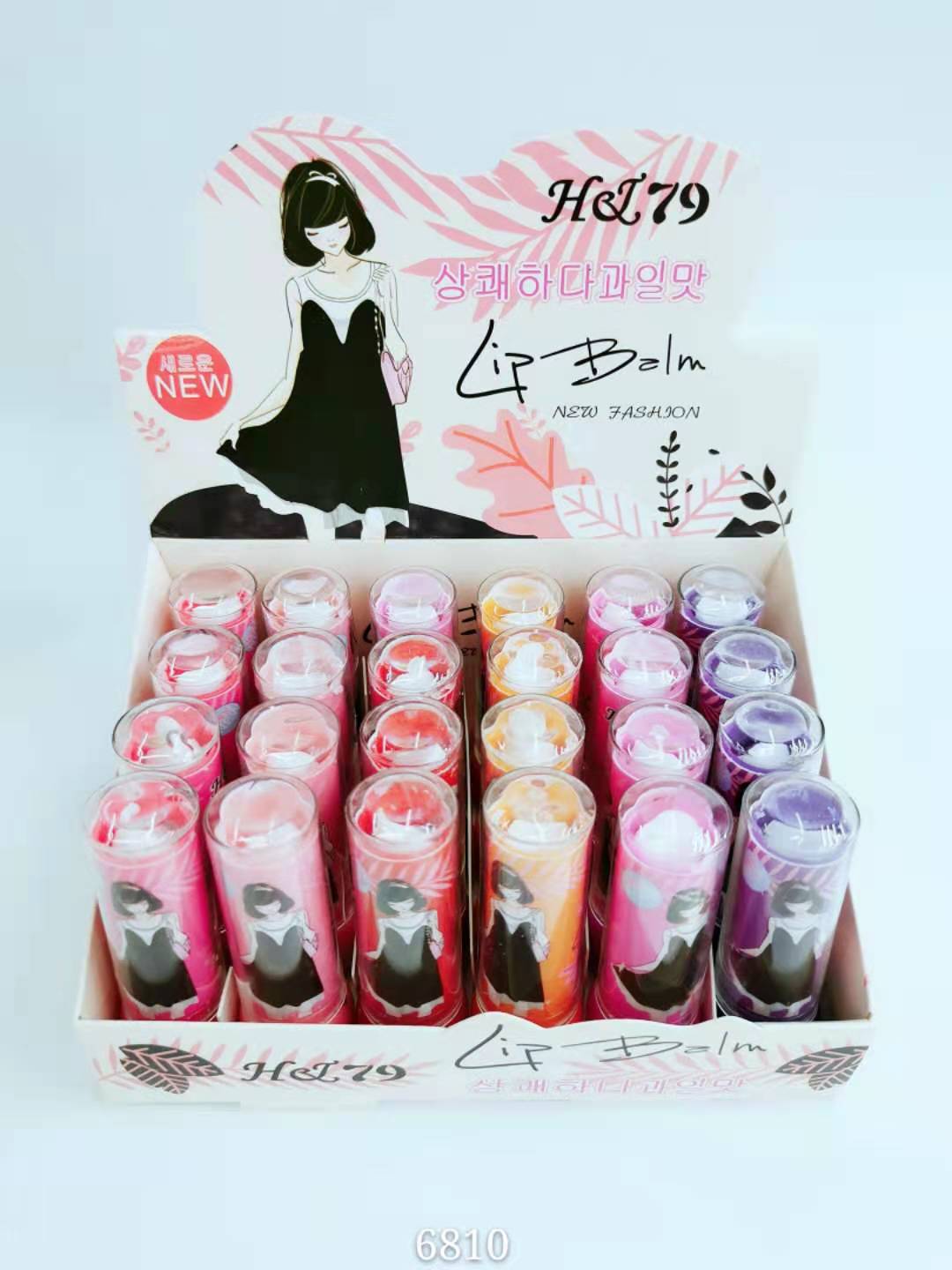 新款热销24入盒装卡通可爱公主儿童美妆化妆品唇膏玩具批发