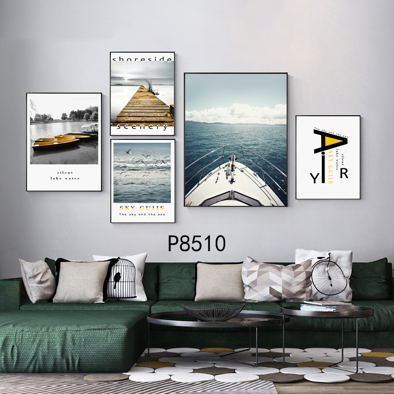 建筑风景油画壁画装饰画相框布画装饰字画挂画装饰工艺沙发床头