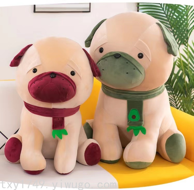 厂家直销跨境款皱皮狗毛绒玩具公仔仿真蹲款狗沙皮狗抱枕来样订做