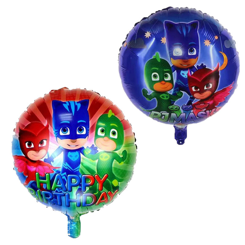 创意18寸睡衣侠生日圆球背景装饰场景布置品铝膜铝箔飘空气球批发