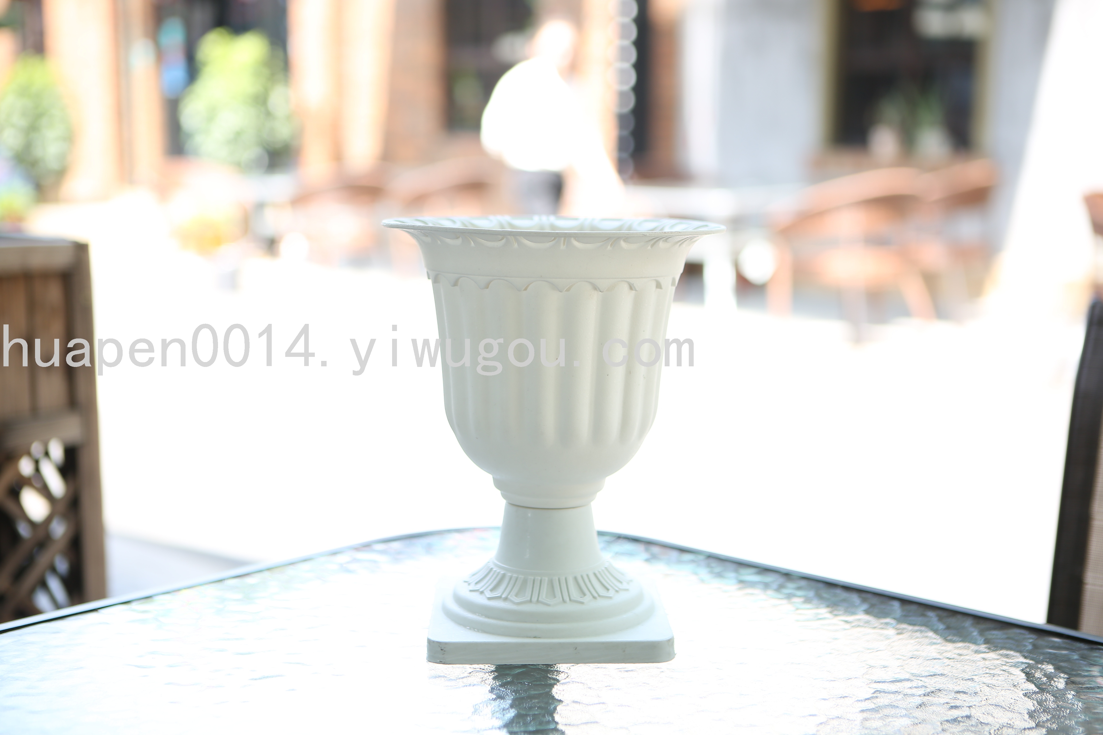 2924白F欧式组合花盆 婚庆道具 婚庆路引花盆 仿树脂花盆