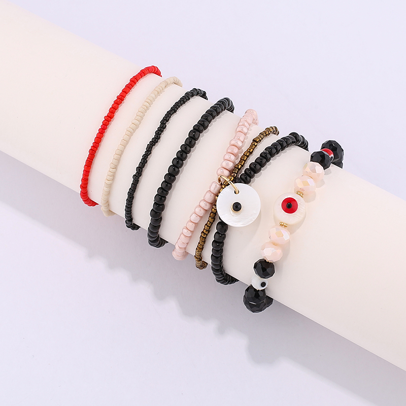 波西米亚手链 海洋风贝壳吊坠多层手工串珠手饰 亚马逊eaby爆款