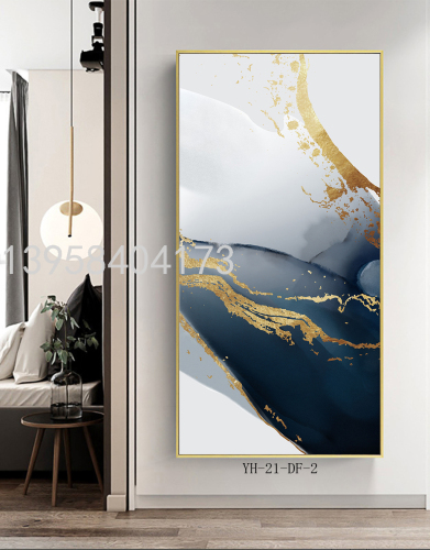 Home Painting Vertical Organic Decorative Painting Stair Hanging Painting Corridor End Mural Modern Simple and Light Luxury Hanging Painting
