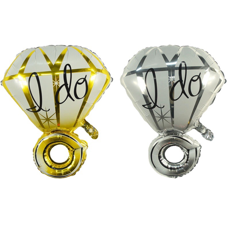网红I do戒指钻戒铝膜气球婚房求婚装饰布置结婚派对钻石拍照道具
