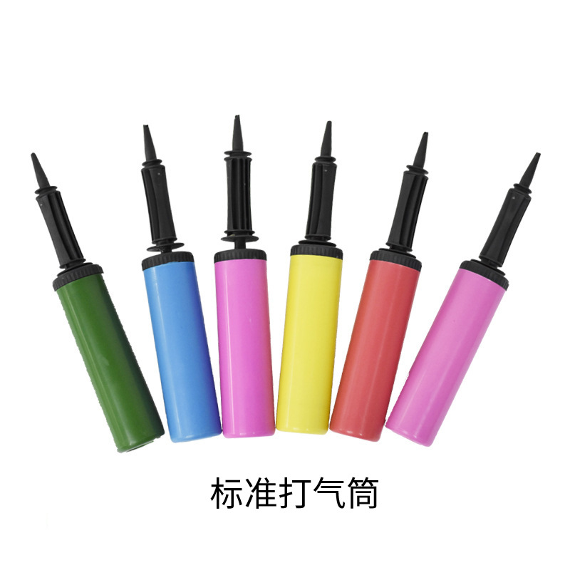 厂家直销气球塑料手推打气筒便携式充气筒婚庆节日派对跨境批发
