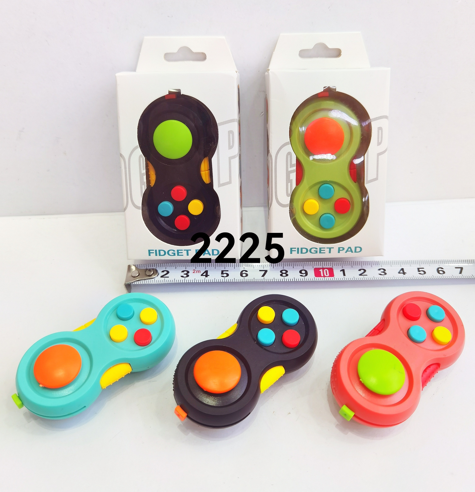 跨境减压手柄Fidget Pad益智创意游戏手柄玩具解压带灯光魔方手柄