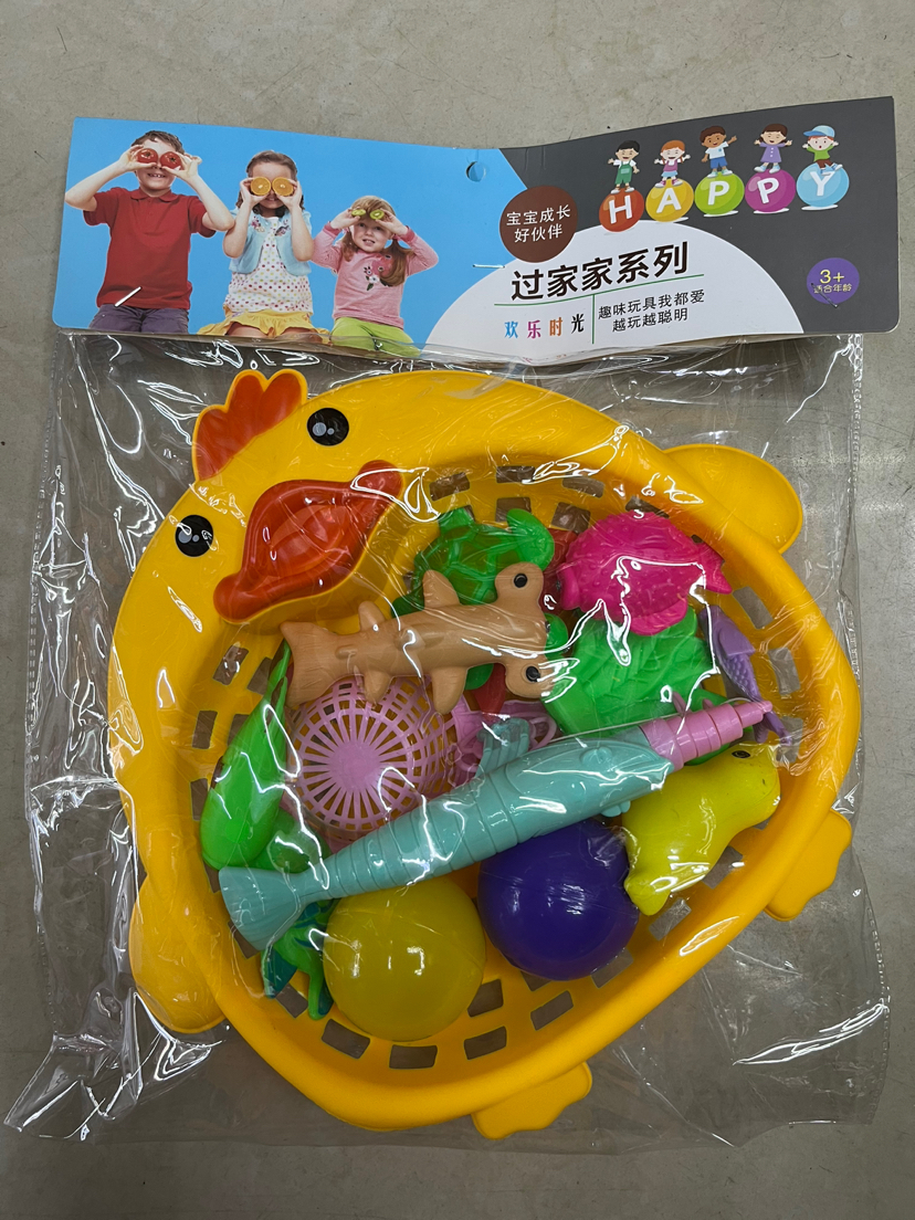 新款小黄鸭钓鱼套装13件套装PVC卡头袋包装