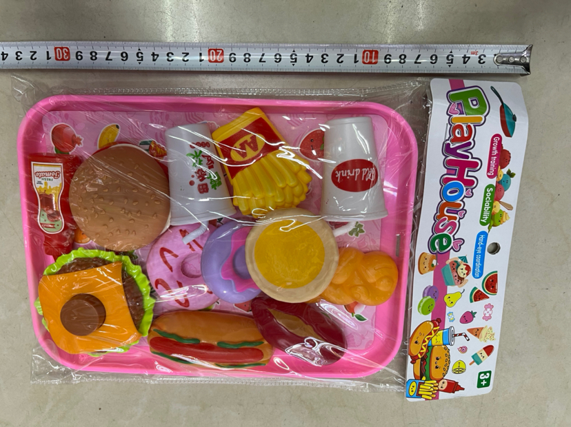 新款儿童西餐盘玩具13件套装PVC袋