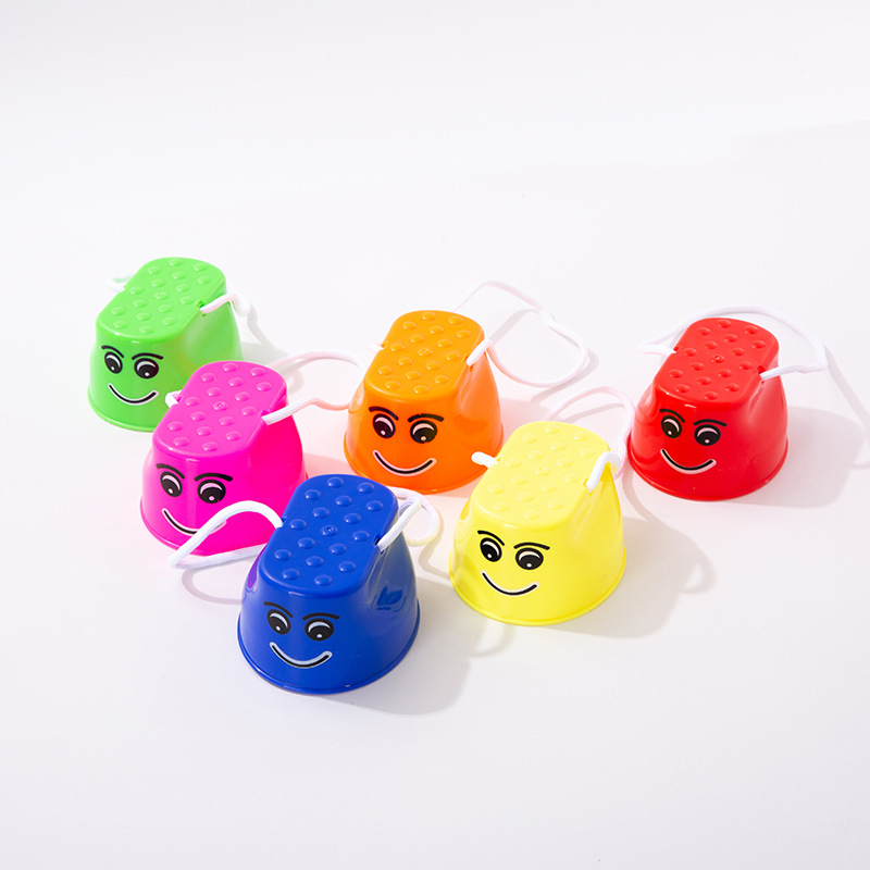 儿童高跷加厚塑料笑脸幼儿园踩高跷户外运动平衡感统训练器材玩具