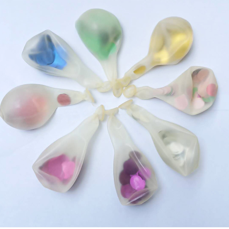 厂家直销亮片球纸片球彩色魔力气球12寸婚庆装饰纸屑圆片气球批发