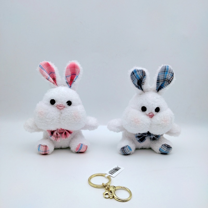 ins可爱网红兔子毛绒公仔挂件嘟嘟脸小兔钥匙扣配饰女孩包包礼品