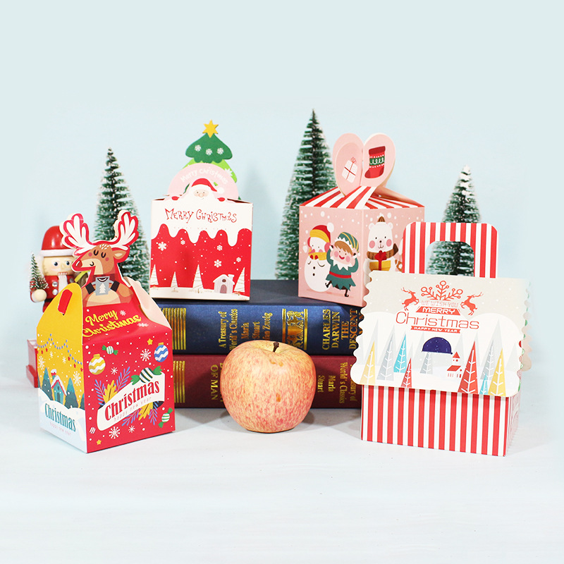 圣诞节苹安果礼品盒纸盒折叠盒个性糖果盒创意礼物盒子批发