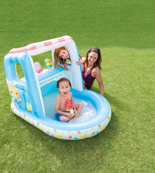 美国INTEX48672 冰棒玩具屋 水池 充气婴幼儿童宝宝游泳池家用