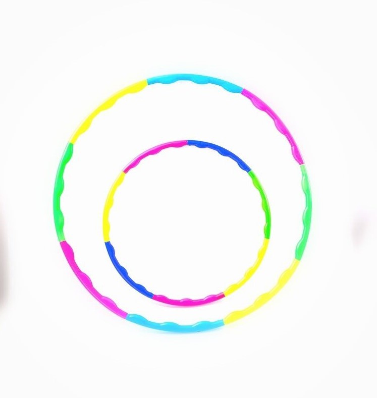 厂家热卖彩色呼啦圈可拆卸 小学生幼儿园晨练体操圈健身呼拉圈