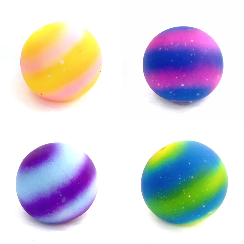 跨境新款星空球发泄面粉球EVA填充解压玩具捏捏乐 彩虹球
