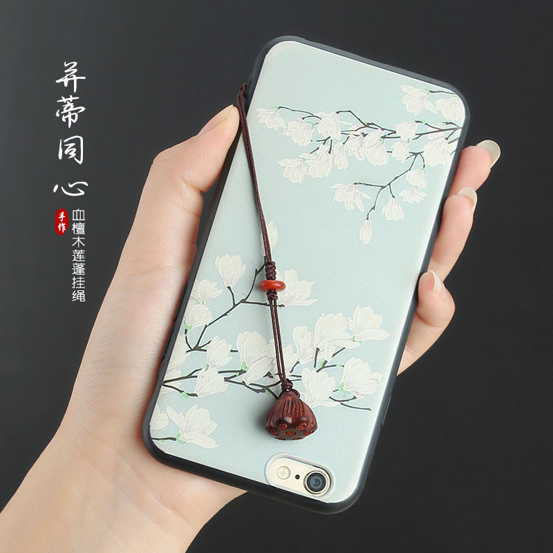 桃木莲蓬手机链檀木手机挂绳古风编绳钥匙挂件平安防丢U盘包挂饰