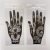HN Tattoo Palm Tattoo Template Spray Painting Painting Hollow Large Template Hand Template Design Hand Sticker