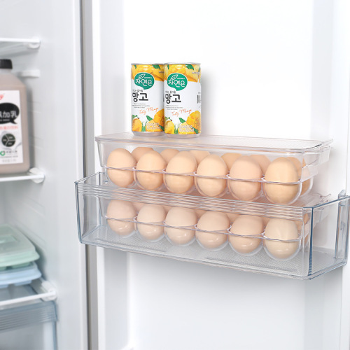 egg box for refrigerator side door household transparent egg grid egg storage box fresh-keeping box egg rack
