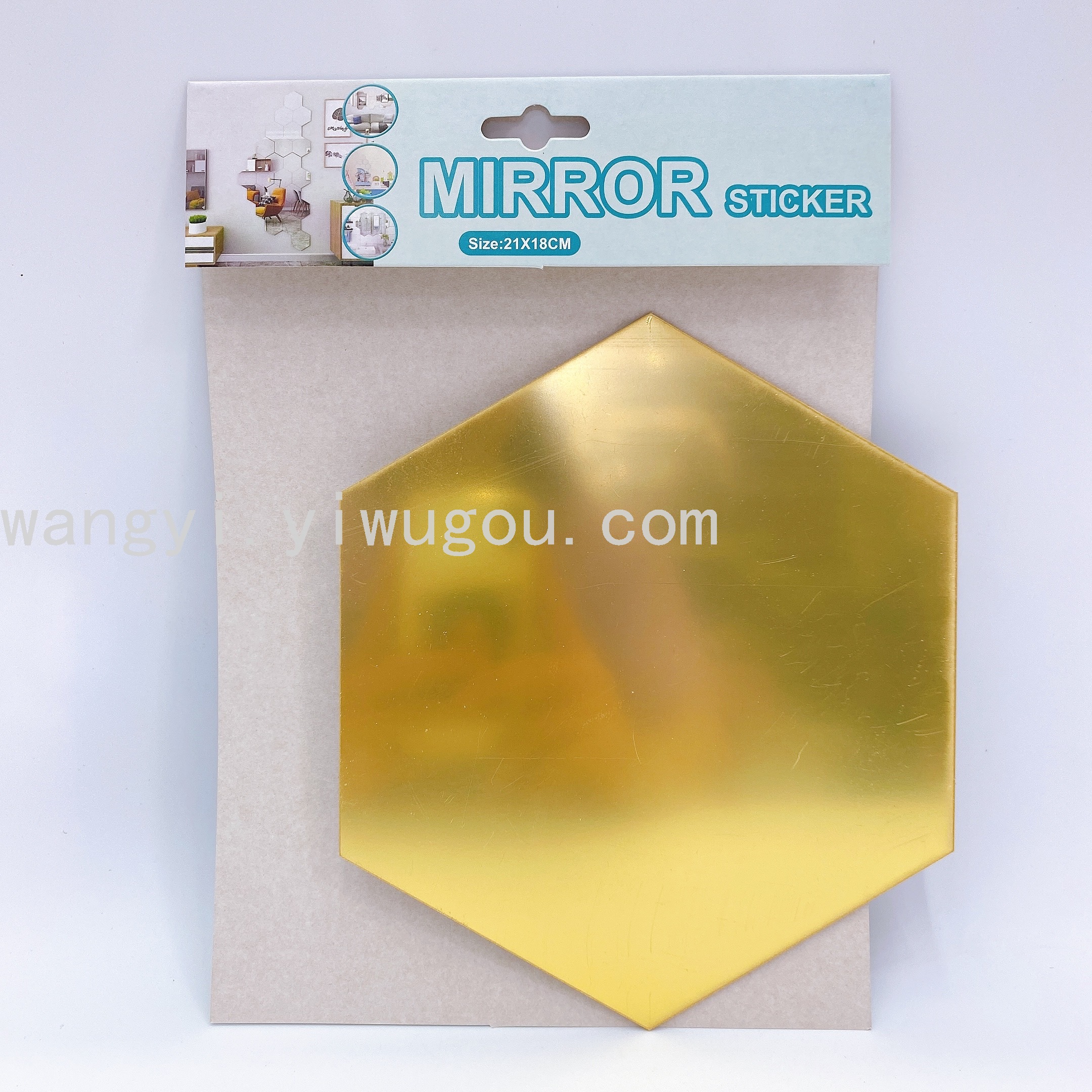 六边形镜面贴亚克力墙贴背景墙客厅玄关过道楼梯个性装饰镜子贴
