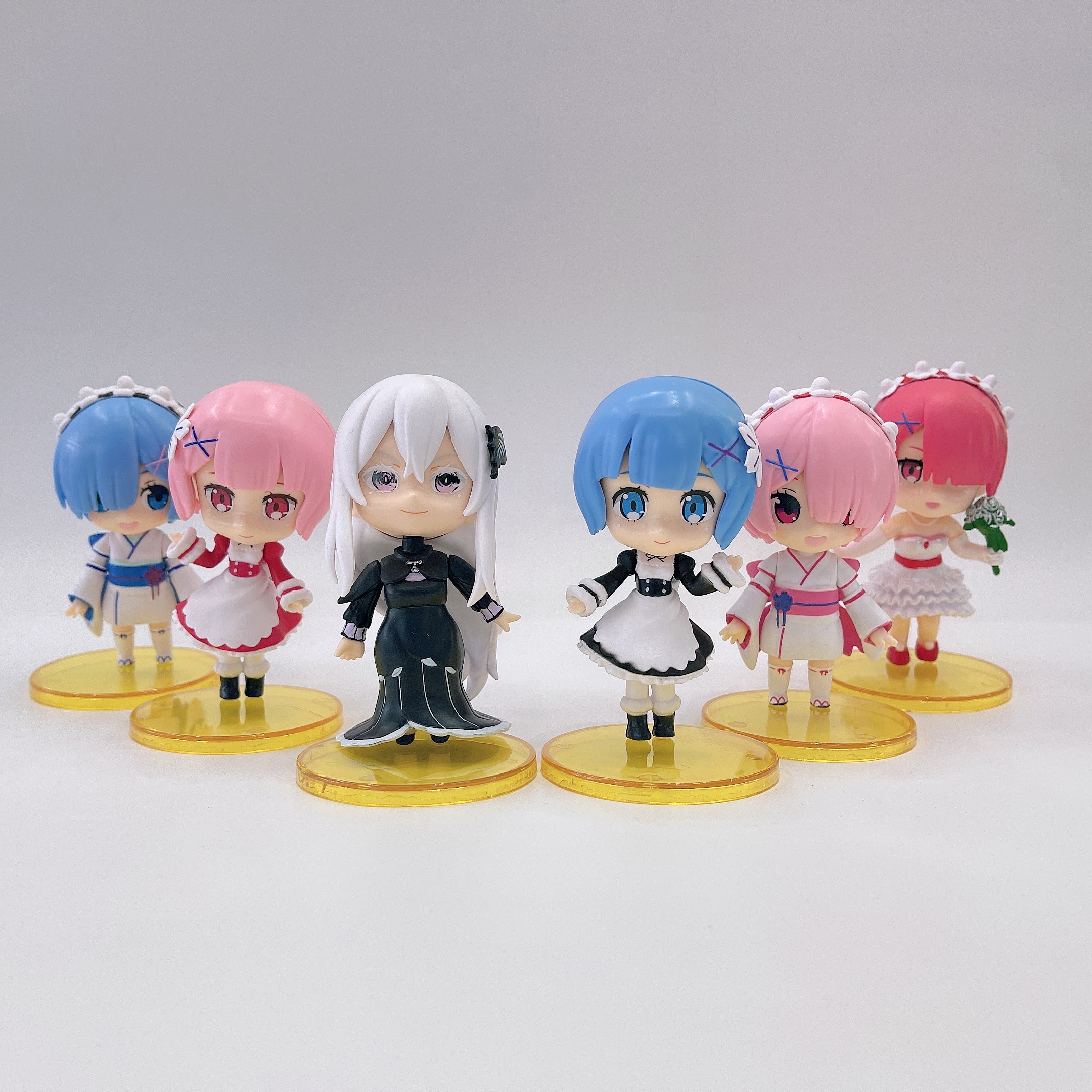 6款Q版蕾姆 从零开始的异世界 生活女仆 3代扭蛋摆件公仔 手办