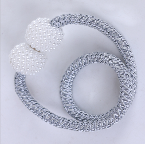 Factory Cash Commodity and Quick Delivery Creative Curtain Bandage Punch-Free Pearl Magnetic Curtain Buckle Home Textile Rope Curtain Magnetic Button