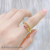 Europe and America Creative Personality Snake Ring Female Real Gold Plating Micro Inlaid Zircon Snake Open Ring Cross-Border Hot