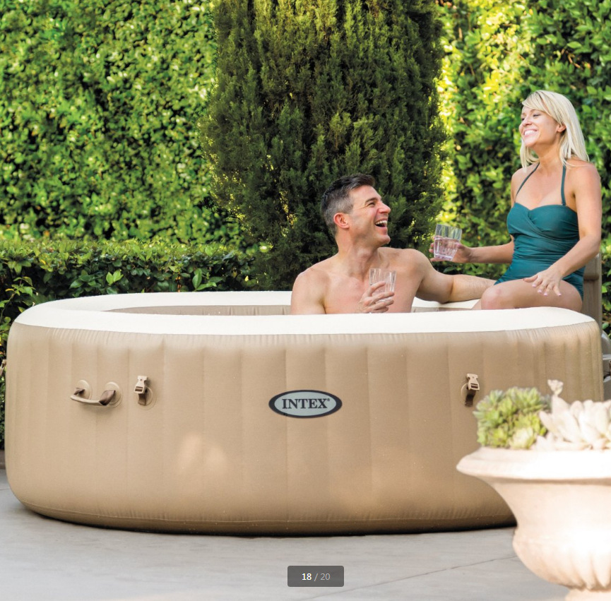 美国INTEX28426 加热气泡池 充气按摩水疗池