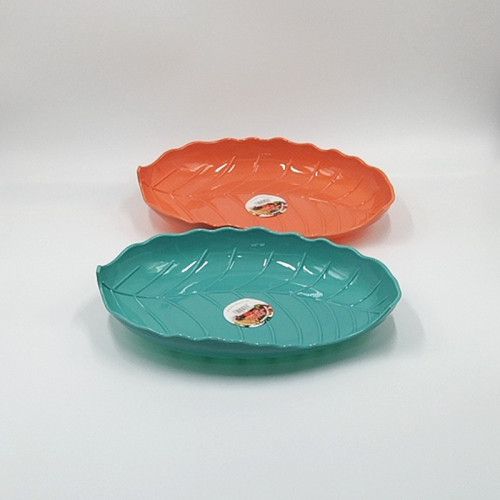 Popular Personalized Colorful Leaves Fruit Plate Creative Leaf-Shaped Plastic Fruit Plate Melon Seeds Snack Dish Dried Fruit Plate 