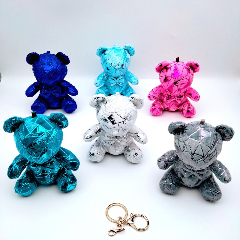 新款可爱小熊挂件挂饰卡通糖果熊礼品毛绒情侣背包钥匙扣创意玩具