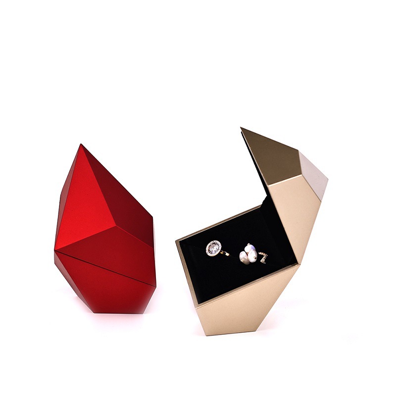志桦厂家直销  创意射灯戒指盒 几何体戒指盒 珠宝首饰包装盒定制
