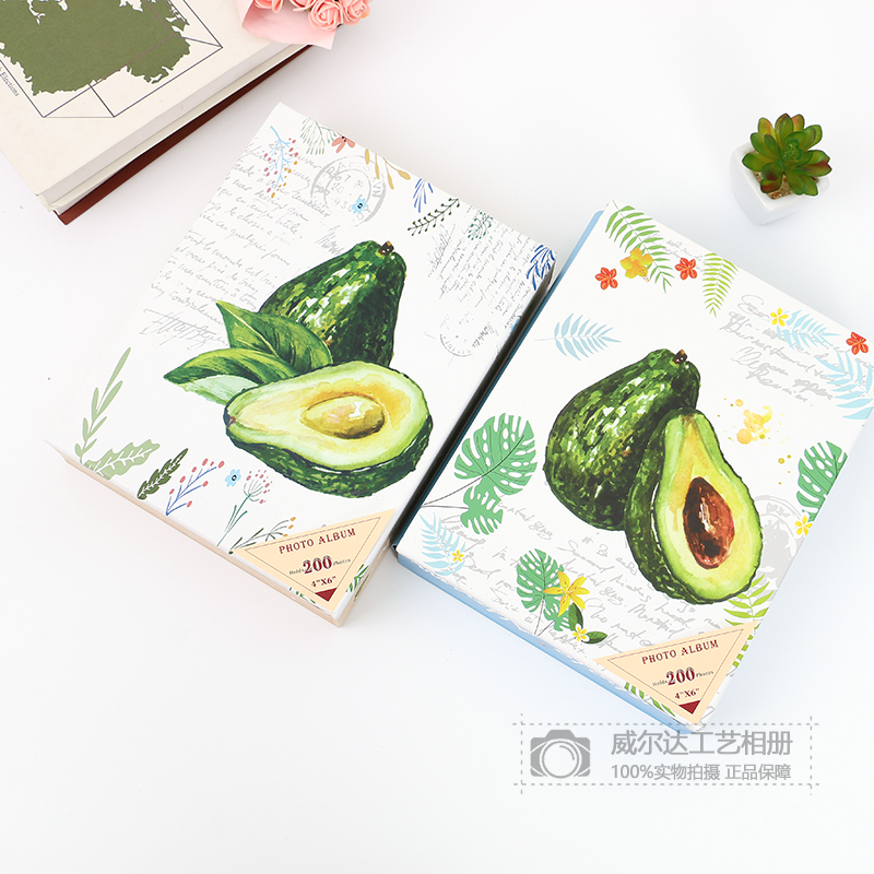 卡通牛油果相册新款韩风相册200张立体盒装影集相册本儿童纪念册