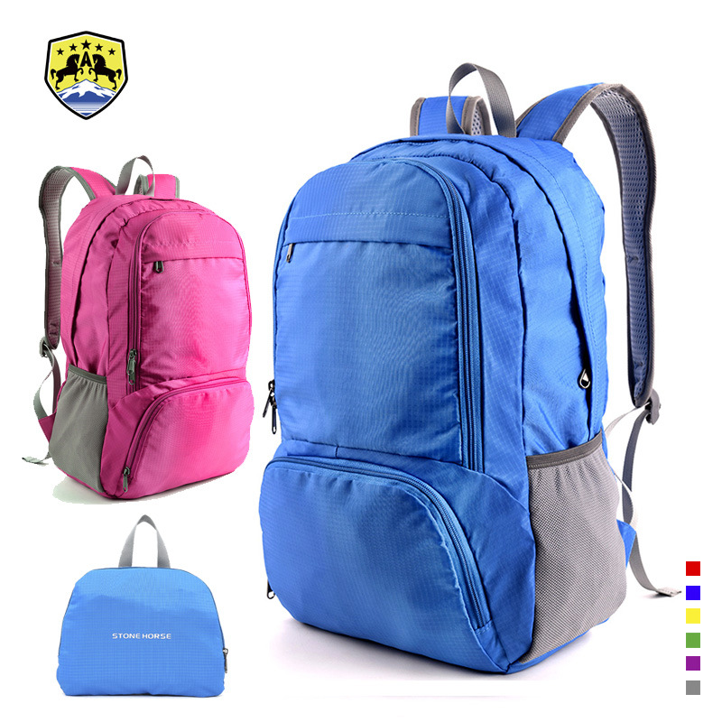 背包大容量户外登山休闲运动包防水尼龙旅行折叠双肩收纳男女背包