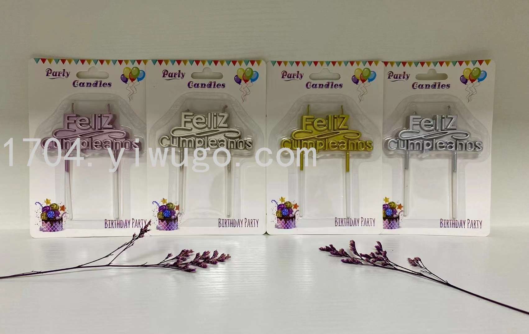 西语生日蜡烛生日派对蛋糕装饰蜡烛