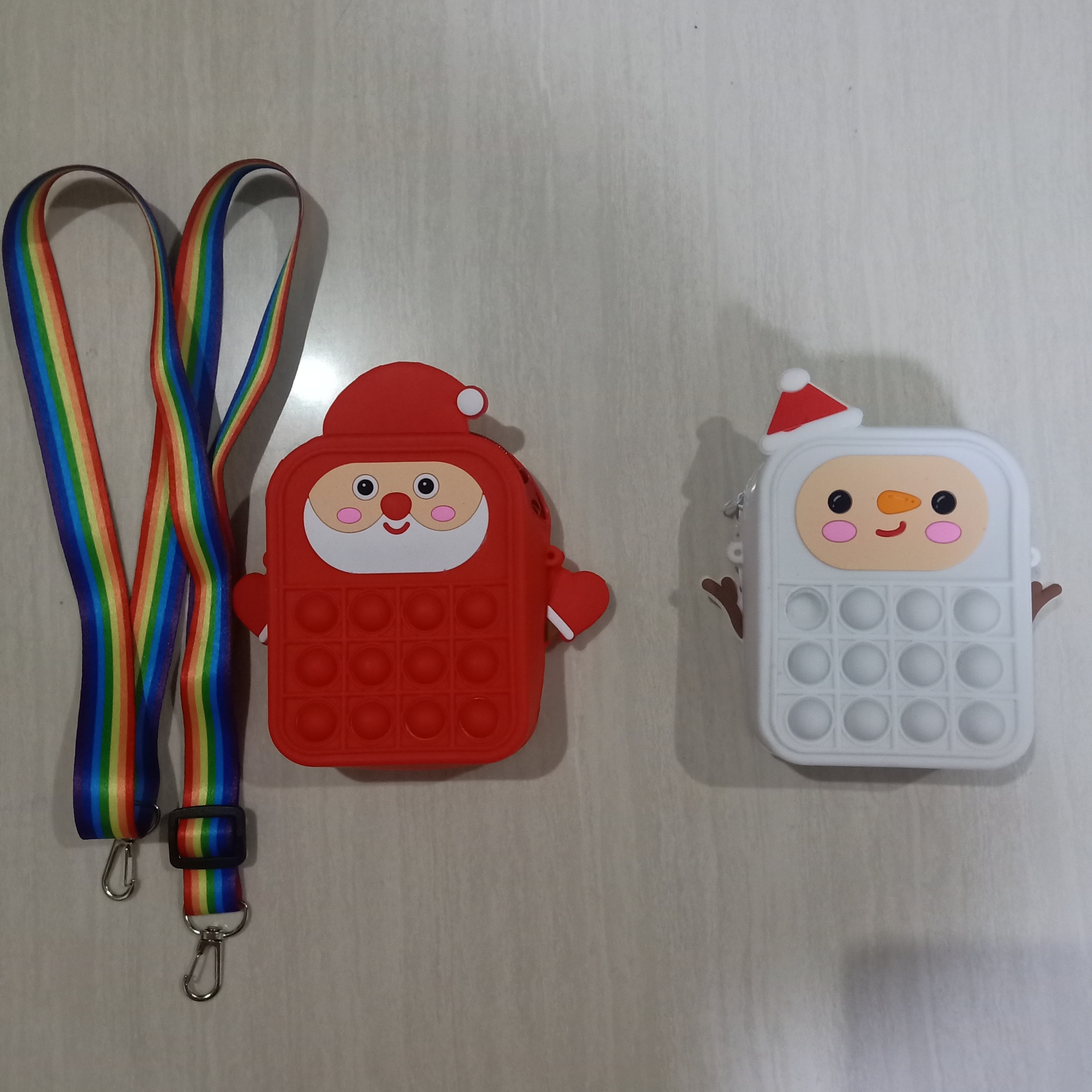 硅胶圣诞老人斜挎包 零钱包 广东货