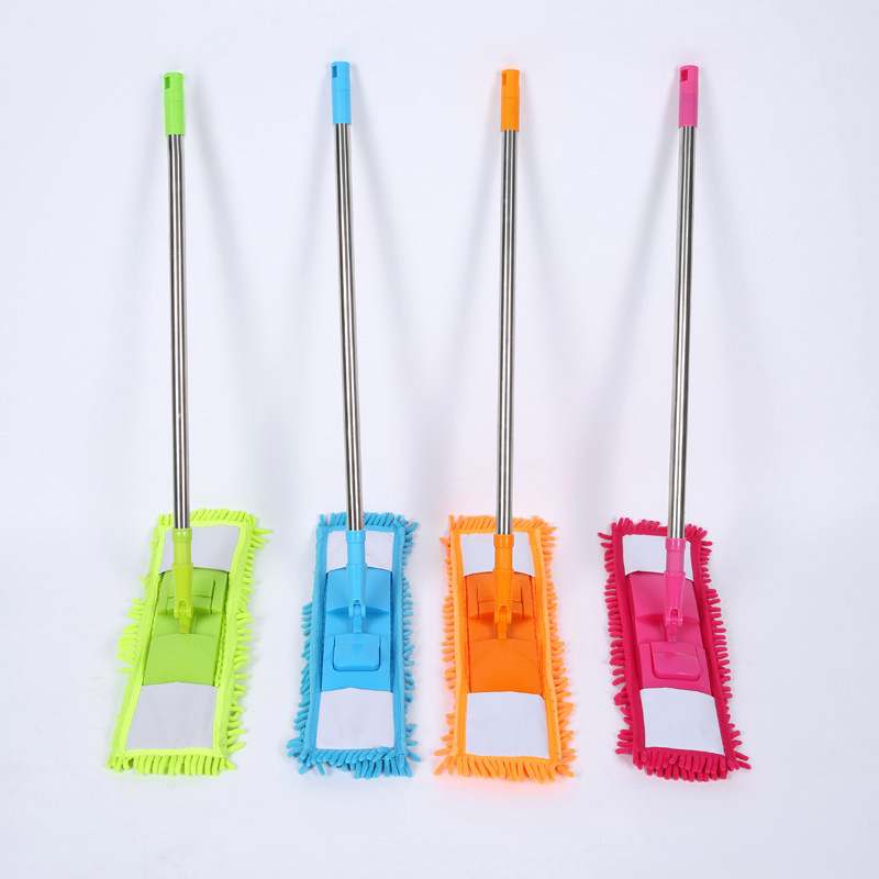 厂家直销 雪尼尔拖把 平板拖干湿两用旋转懒人拖把不锈钢拖把批发