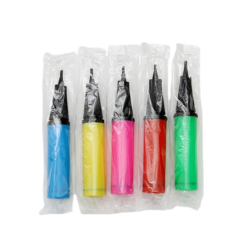 气球手推充气筒手动塑料打气筒便携式生日派对装饰婚房气球打气筒