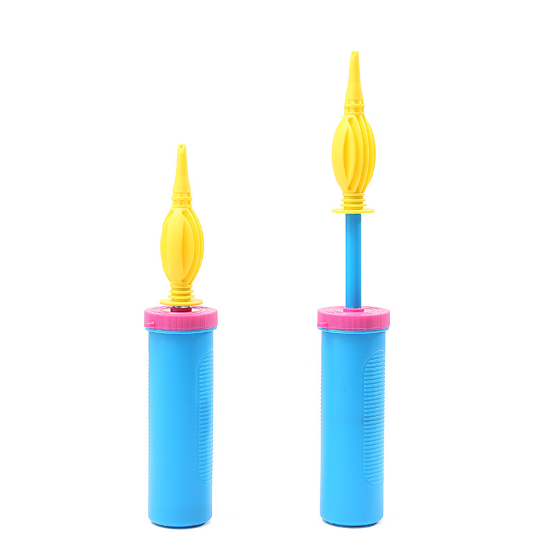 厂家批发气球手推充气筒 手动塑料打气筒 便携式斜口气球打气筒