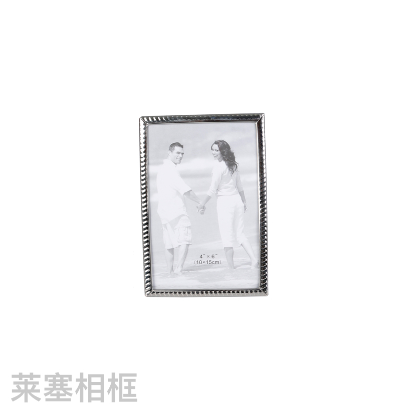 小麻花形不锈钢材质玻璃密度板创意摆件照片客厅卧工艺品金属相框