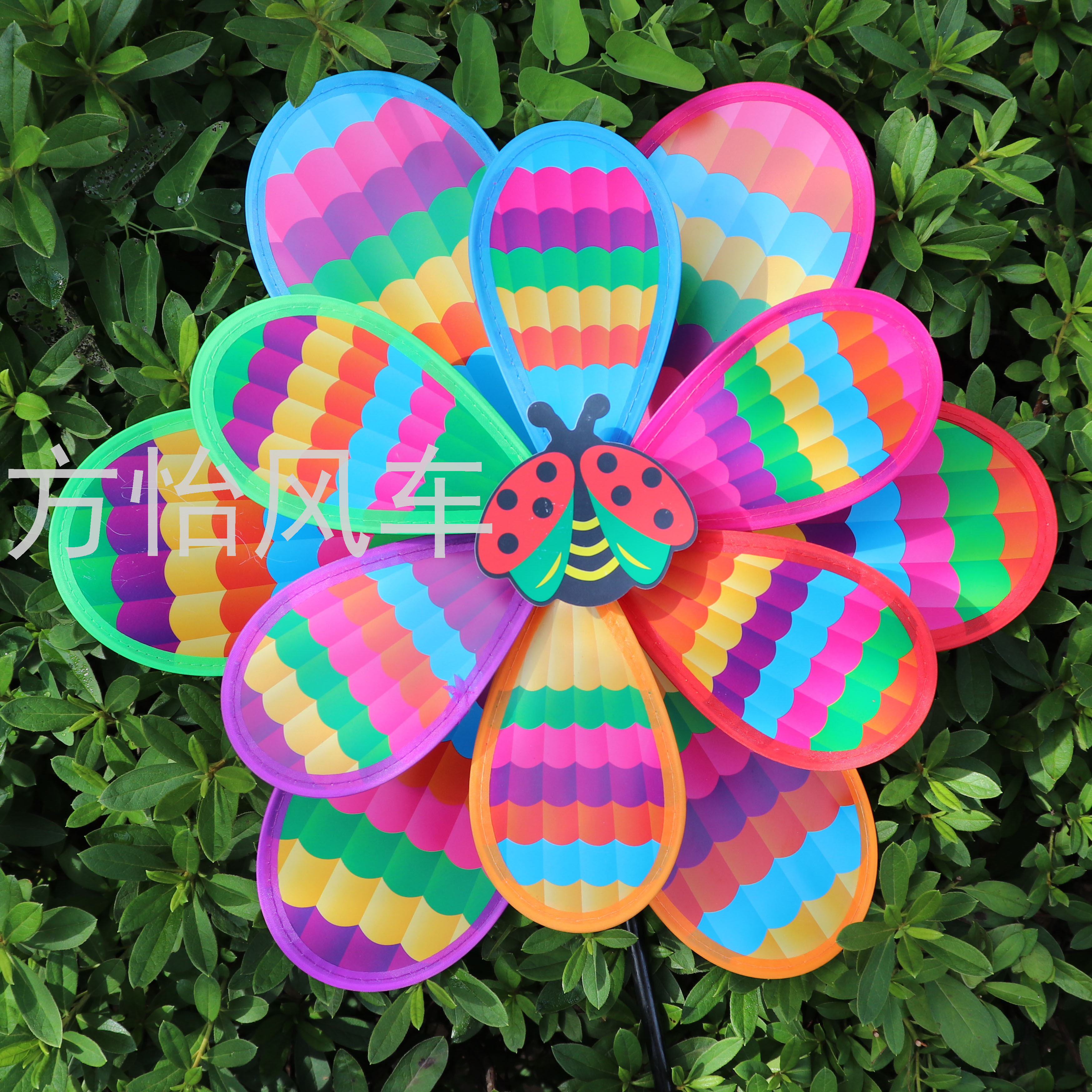 双层热气球圆点大风车儿童玩具楼盘装饰公园插地厂家直销跨境供货