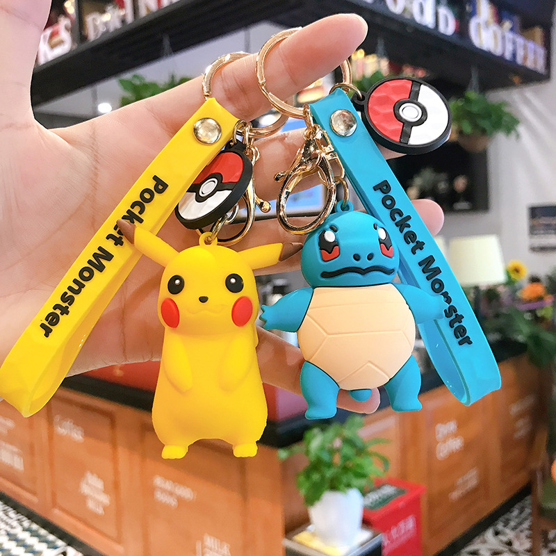 神奇宝贝钥匙扣可爱卡通宠物精灵钥匙环男女生包包挂件手办