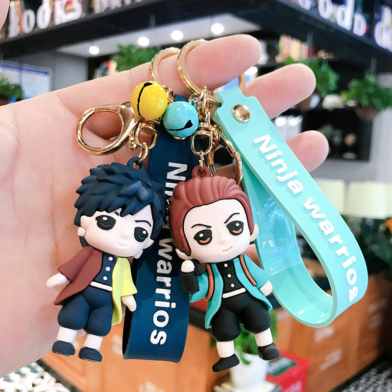 日漫鬼灭之刃卡通钥匙扣可爱情侣包包汽车钥匙挂件创意礼品赠品