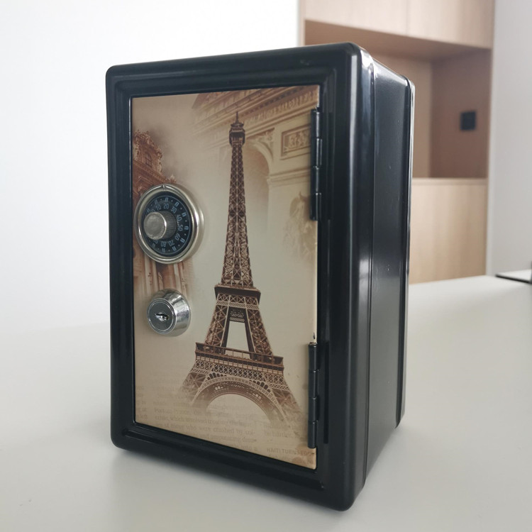 中夫新款迷你金属保险箱创意储蓄罐钥匙保险柜摆件厂家现货