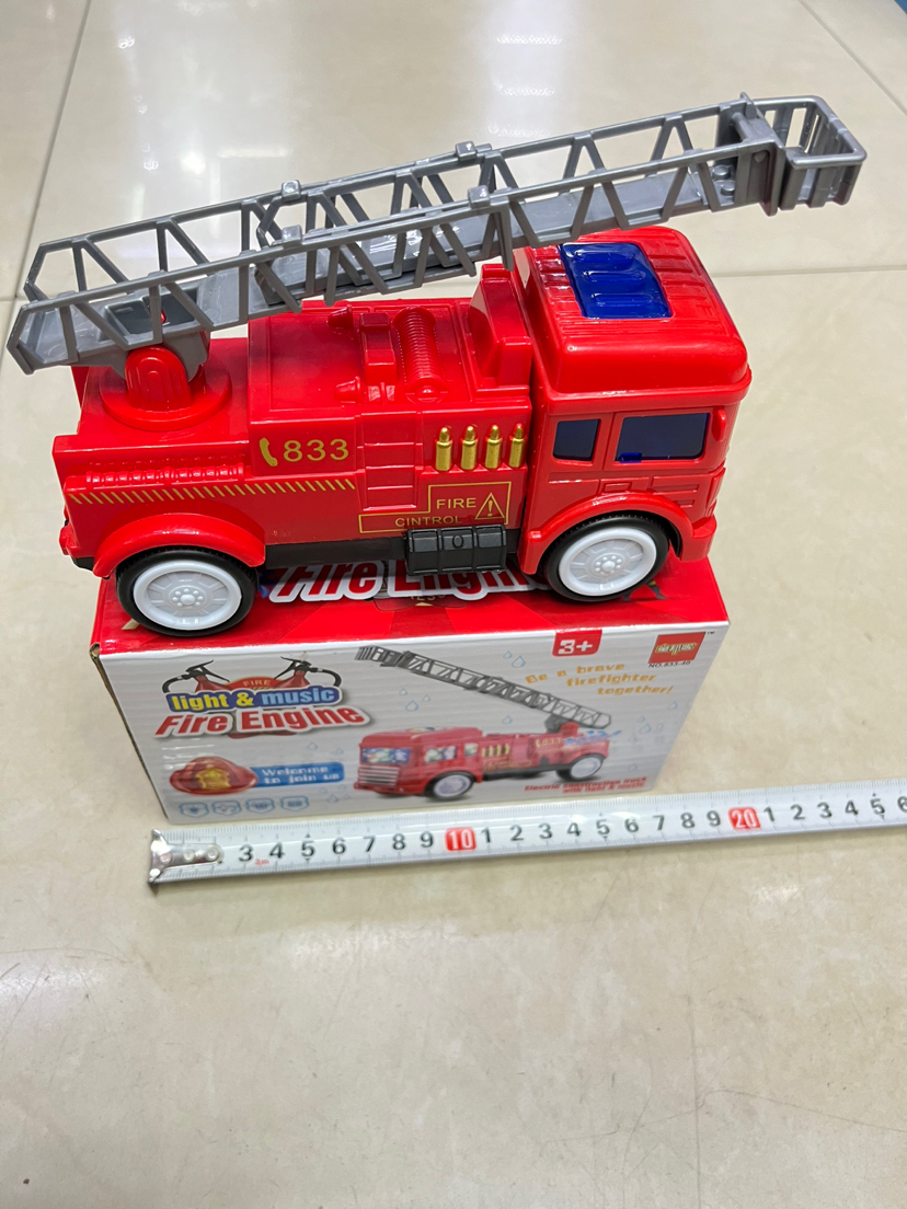新款电动声光仿真消防车彩盒