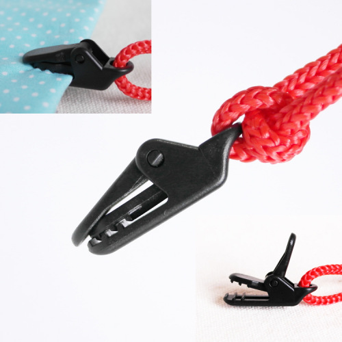Small Plastic Clip Outdoor Tent Add Pull Point Hooks Tent Fixing Clip Belt under-Cut Crocodile Clip Clothes Pin
