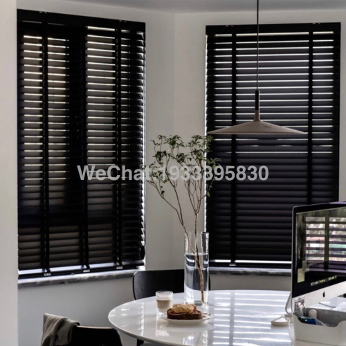 curtain wooden blinds wholesale classic black