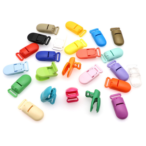 15mm color plastic clip pacifier clip crocodile clip diy pacifier chain accessories clip in stock 24 colors