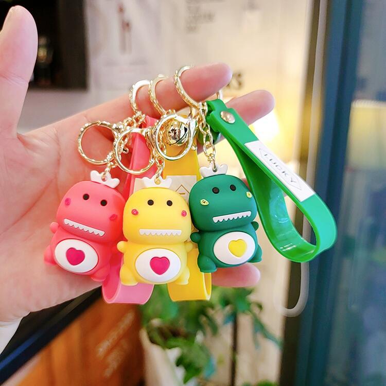 爱心恐龙卡通公仔钥匙扣情侣包包挂件创意礼品赠品娃娃机商品批发