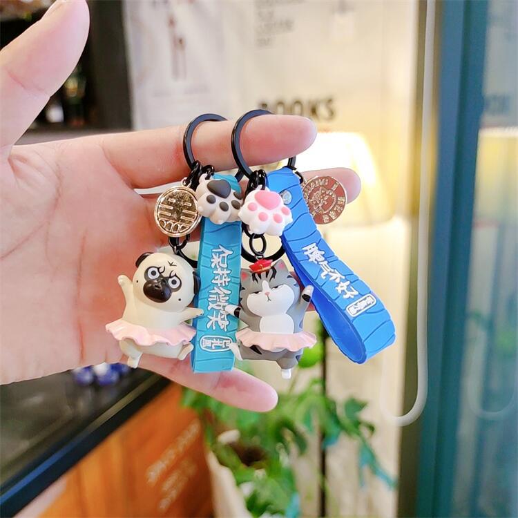 正版吾皇万睡卡通钥匙扣情侣包包挂件创意礼品赠品娃娃机商品批发