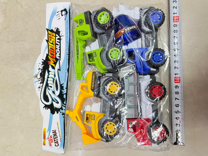 新款惯性工程车模型玩具PVC袋包装