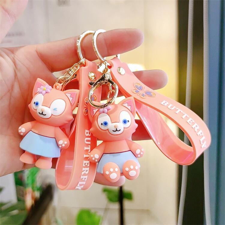 新品狐狸卡通公仔钥匙扣情侣包包挂件创意礼品赠品娃娃机商品